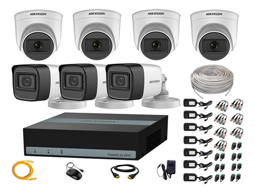 Kit 7 Cámaras De Seguridad Con Audio 2mp E-dvr Essd 480gb