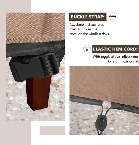Ultcover Funda Cuadrada Para Mesa De Patio Resistente ' Lona