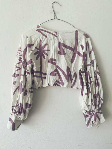 Blusa Mangas Globo Pólvora