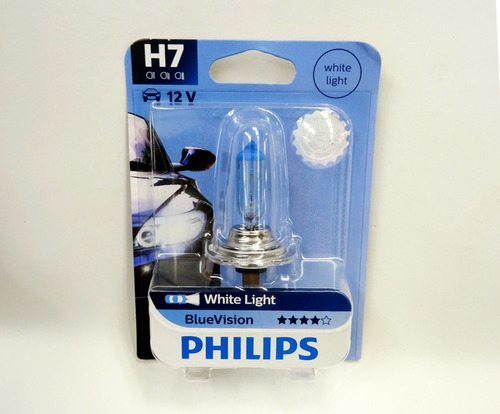Lampara H7 Blue Vision Alemanas Philips 4000k 12972 X Unid