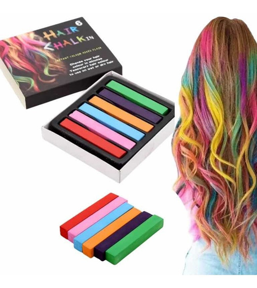 Tizas Para Teñir Pelo X 6 Unidades Colores Hair MercadoLibre