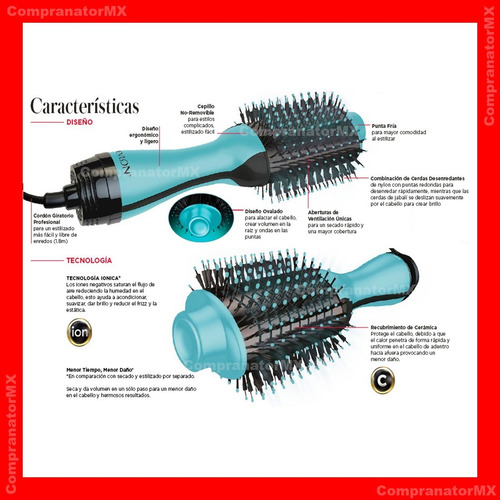 Imagen 9 de 10 de Cepillo Secador Revlon Salon Pro One Step Oval Voluminizador