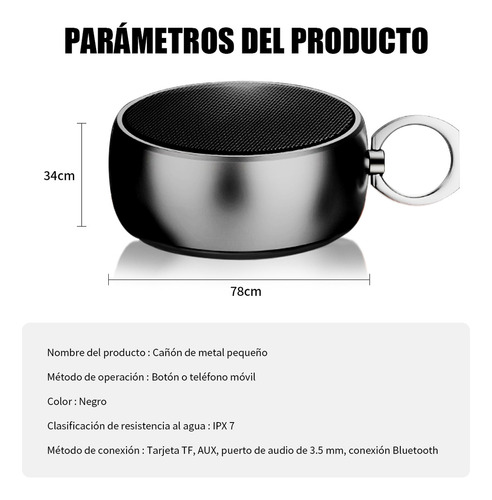 Mini Altavoz Portátil Inalámbrico Bajo Tws Bluetooth Altavoz