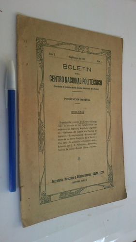 Boletín Del Centro Nacional Politécnico Núm 1 Año 1 - 1915
