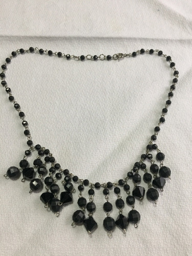 Collar De Cristal De Roca Negro Hermoso Diseño
