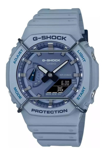 Reloj Casio G-shock Serie Tone One Ga-2100pt-2acr Color de la correa Azul Color del bisel Azul Color del fondo Azul