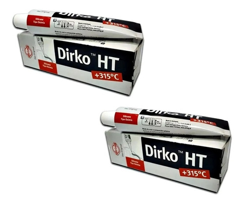 Kit 2 Cola Silicone Preta Black Motor Alta Temperatur Dirko 