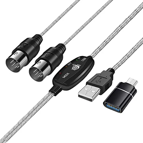 comprar Cable Midi Tnp Para Usb Con Adaptador Tipo C 2 En 1 Midi Pi