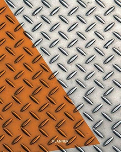 Libro: Planner: Cool Metal Iron Design With Orange Triangle 