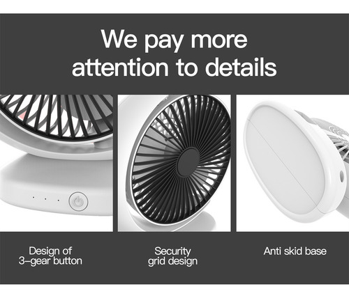Mini Ventilador Portátil U De 3 Velocidades, Ventiladores De