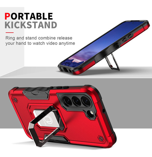 Funda Con Soporte Magnético Tipo Anillo Con Soporte Para Sam