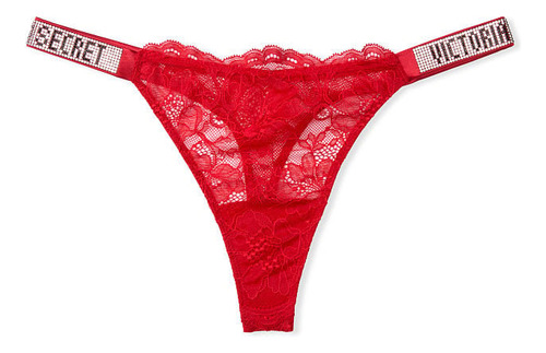 Bombacha Tanga Colaless Roja Strass  Victoria´s Secret