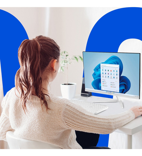 All In One, Windows 11 Home, Intel Celeron Ultra Cor Branco
