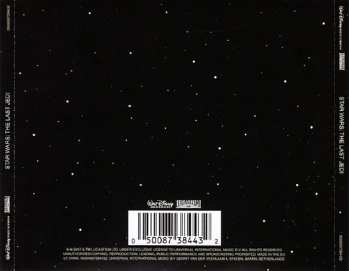 John Williams Star Wars The Last Jedi Cd Nuevo Eu Musicoviny