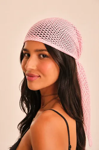 Lenço Bandana Tricot Ponto Crochê Verão