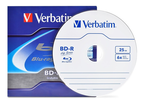 10 Blu-ray Disc Verbatim Regabable 25 Gb