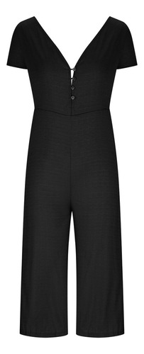 Pantalón Moderno Para Mujer Con Cuello En V, Corte Con Boton