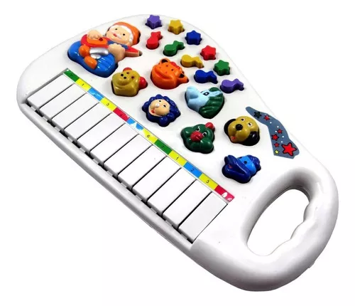 Brinquedo Educativo Teclado Infantil Animais da Fazenda Pilha