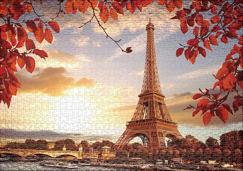 París Torre Eiffel Otoño Rompecabezas 1000 Pz 70x50cm