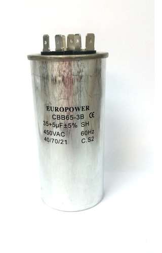 Imagen 2 de 3 de Capacitores De Marcha Para Aires 35+5 Uf Marca Europower
