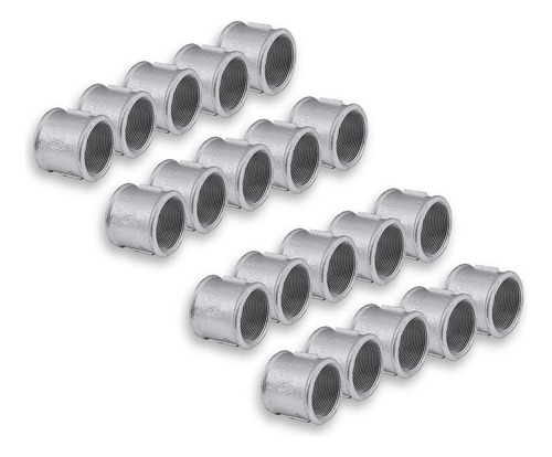 Kit Luva Galvanizada 1/2 Bsp - 20 Un - Ferro Galvanizado