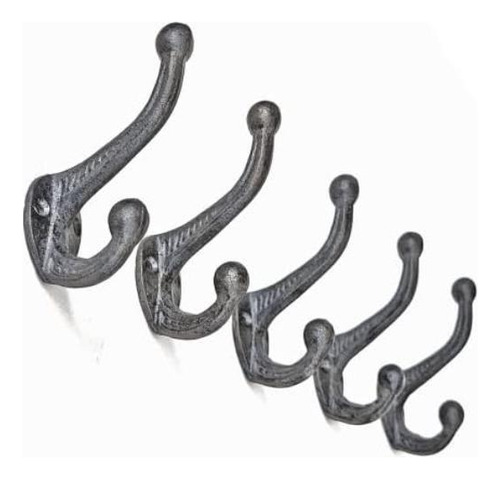 Paquete De 5 Ganchos De Pared Rústicos Ambipolar Resistentes
