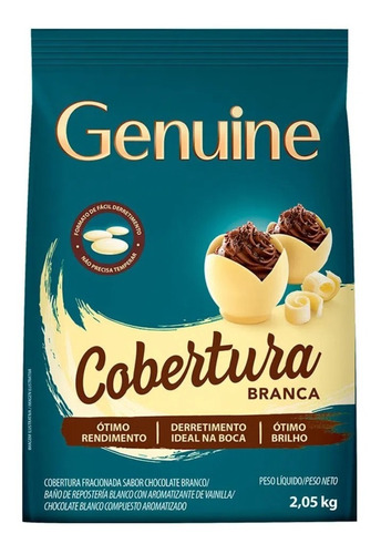 Genuine Gotas Cobertura Frac Chocolate Branco 2,05kg