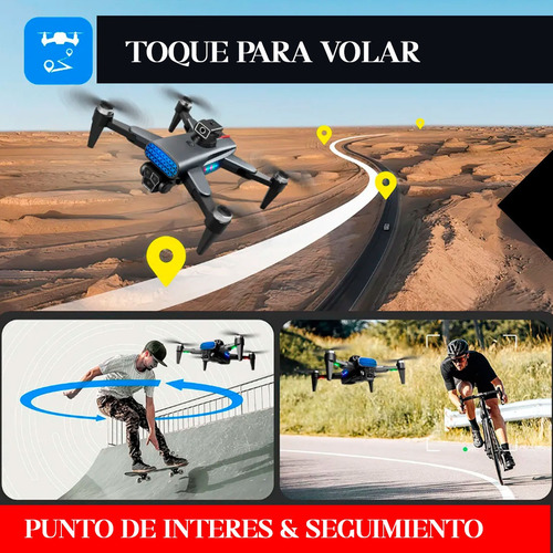 Drone K90 Max Camara C/remoto Luces Sensor Gps Obstaculos Gris