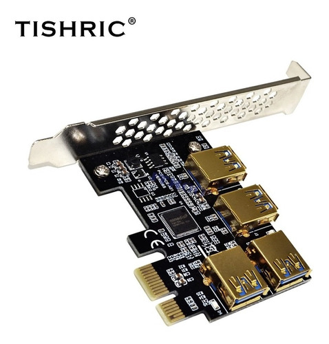 Adaptador Pci-e 1 X A 4 Usb 3.0 Cryptomineria Eth Btca