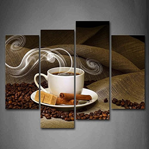 Cuadro De Pared Con Diseño De Café Y Café