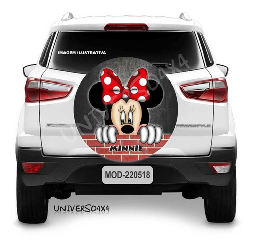 Capa Estepe Ecosport 2005 A 2020 Cabo+cadeado Minnie M-2205