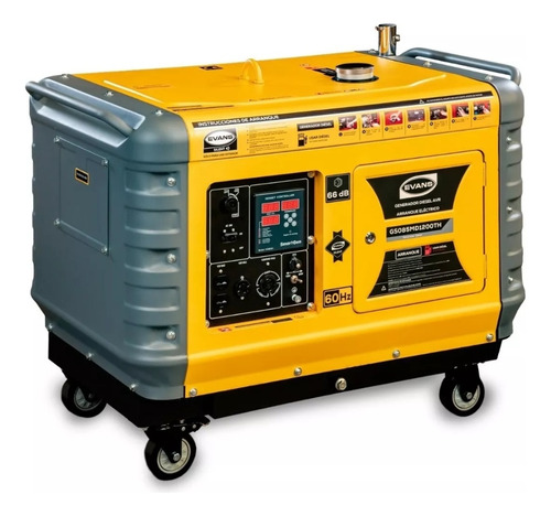 Generador Monofásico Evans 7kw Pico Motordiesel Thunder 12hp