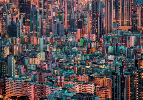 Rompecabezas Gran Urbe Hong Kong 1500 Pz Clementoni Italia Ciudad Colmena Edificios