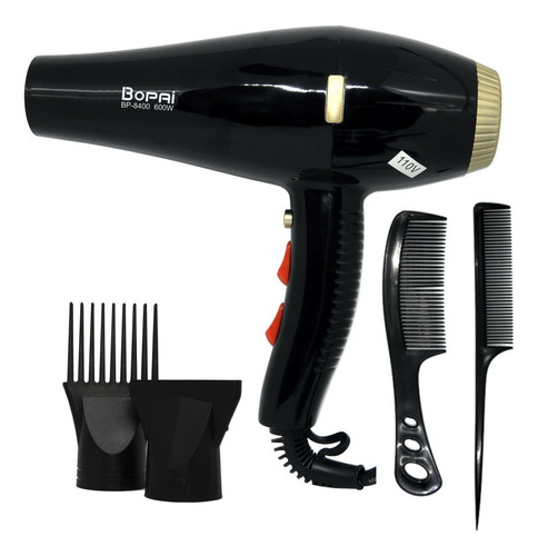 Secador De Pelo Profesional Max Power 5000w Bopai Bp-8300 Color Negro 110v/220v