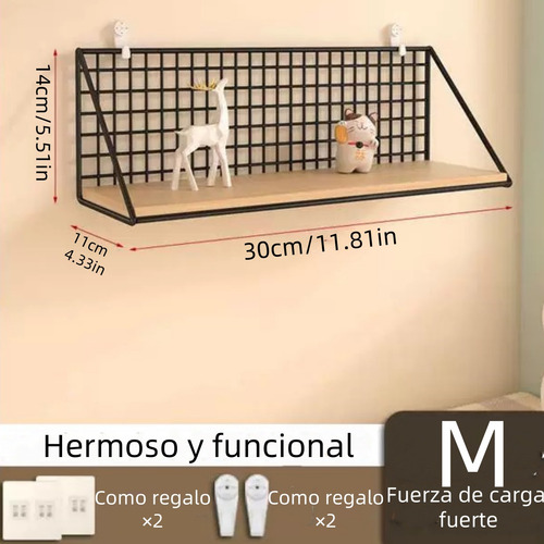 Organizador Pared Hierro Sin Taladro-multiusos Hogar-m
