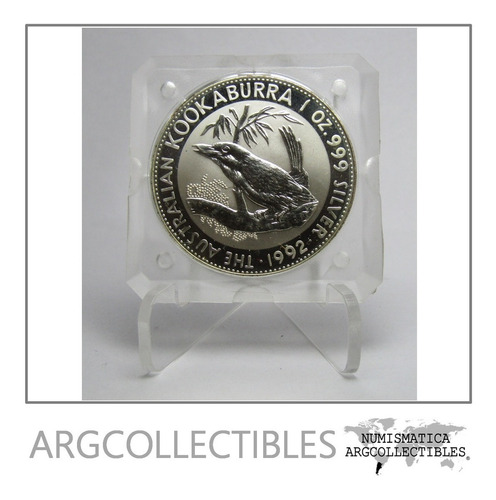 Australia Moneda 1 Dolar Plata 1 Onza 1992 Kookaburra Proof