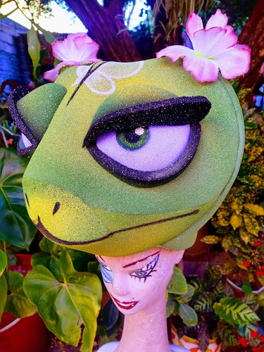 Gorro Maestra Víbora De Kung Fu Panda En Goma Espuma Verde Claro