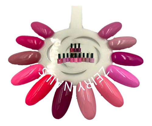 Imagen 1 de 7 de Miss Cherry Gama B Gel Semipermanente 3 Pasos 10ml 12 Pzs