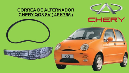Correa De Alternador Chery Qq3 8 Válvulas ( 4pk765 )