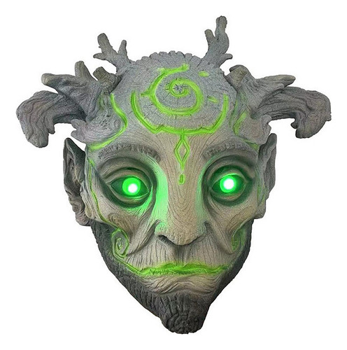 Máscara De Elfo Verde Con Forma De Árbol Aterrador De Hallow
