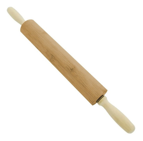 Imagen 1 de 4 de Palo De Amasar De Madera Giratorio Cocina Manual 47 Cm
