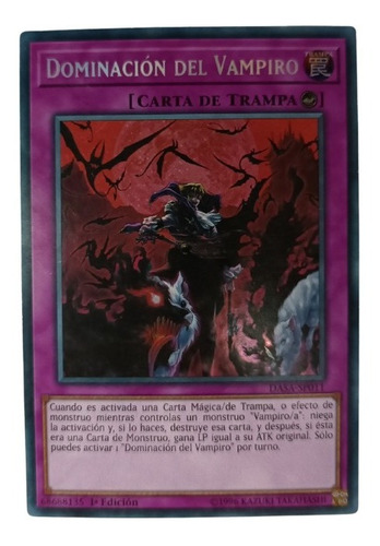 Yugioh! Dominación Del Vampiro Dasa-sp011 1a Edición