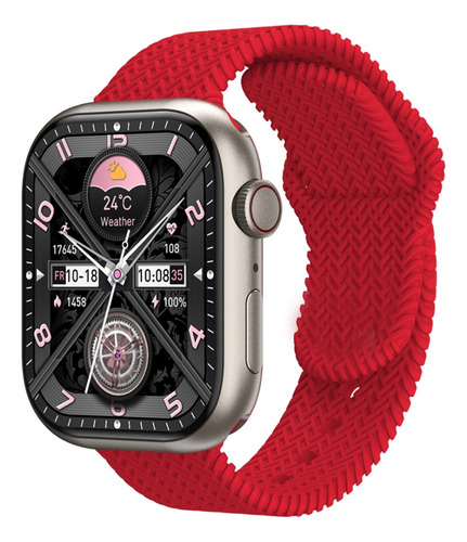 Reloj Hk10 Pro Gpt Amoled 3d Música Llamadas Play Store Ia Rojo
