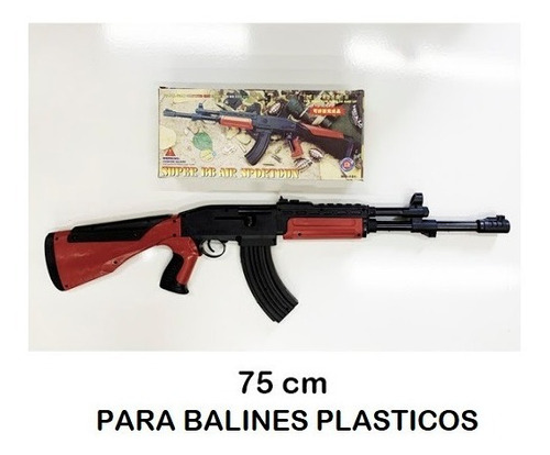 Metralleta Ak47 Para Balines Plasticos 75cms De Largo