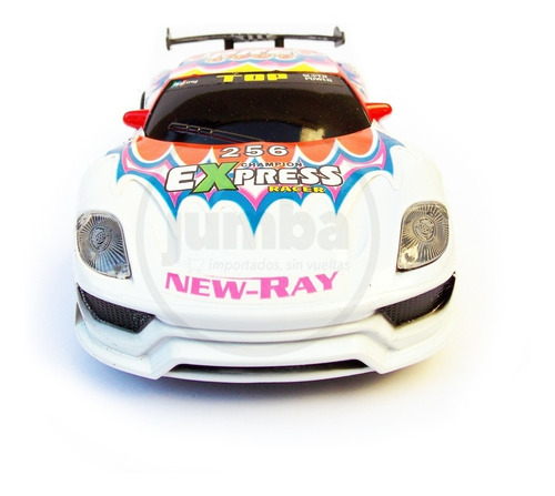 Auto A Control Remoto Drift Ready Blanco Azul 1:24