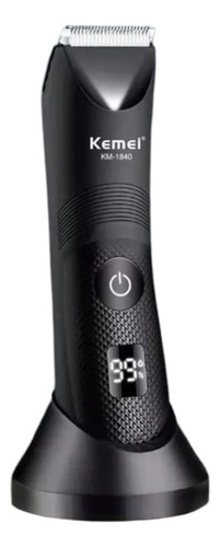 Barberpro Íntimus Aparador Pelo Kemei Km-1840 À Prova D'água Preto