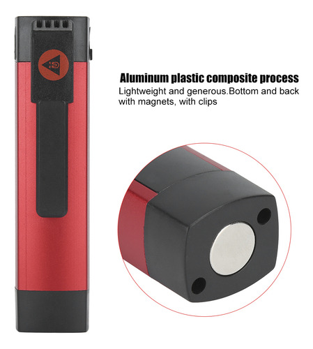 Linterna Portátil Cob Púrpura Led Mini Antorcha Magnética