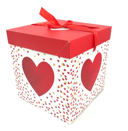 Caja De Regalo Sorpresa Desayuno Plegable 15cm Corazón 5130