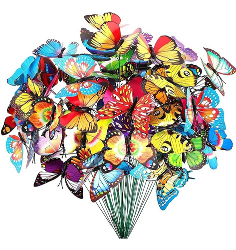 Mini Mariposa Decorativa Terrarios Jardin De Hadas X 5 Unid