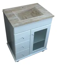 Comprar Vanitory 60 Cm Laqueado + Mesada Marmol Travertino Con Envió Gratis - Estilo Acqua Baños Y Cocinas